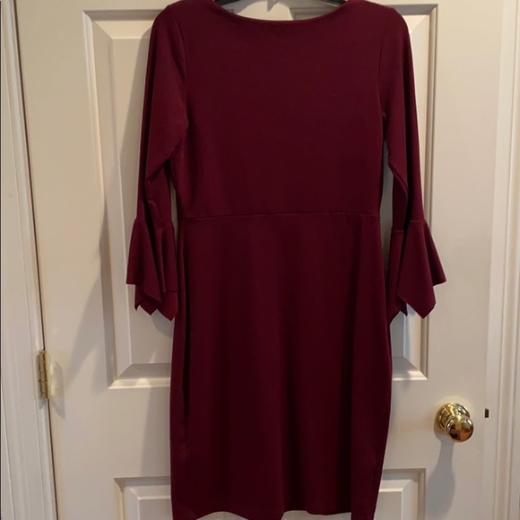 Susana Monaco burgundy fit dress - Picture 5 of 5